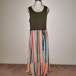 Ava & Viv Striped Maxi Dress